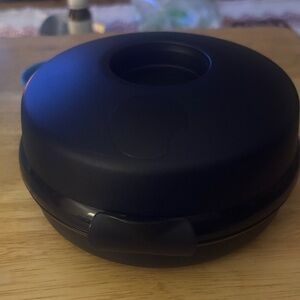 Purple round food storage container